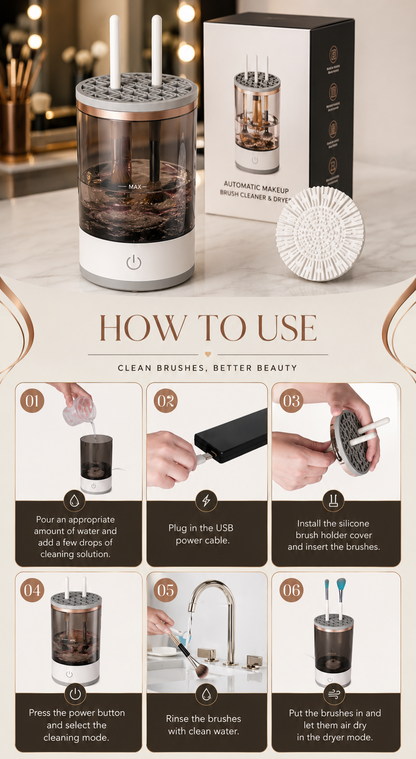 Automatic Makeup Brush Cleaner & Dryer