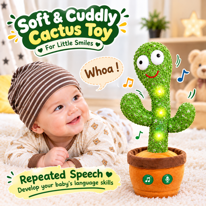Dancing Cactus Plush Toy with Music, Lights & Singing Function
